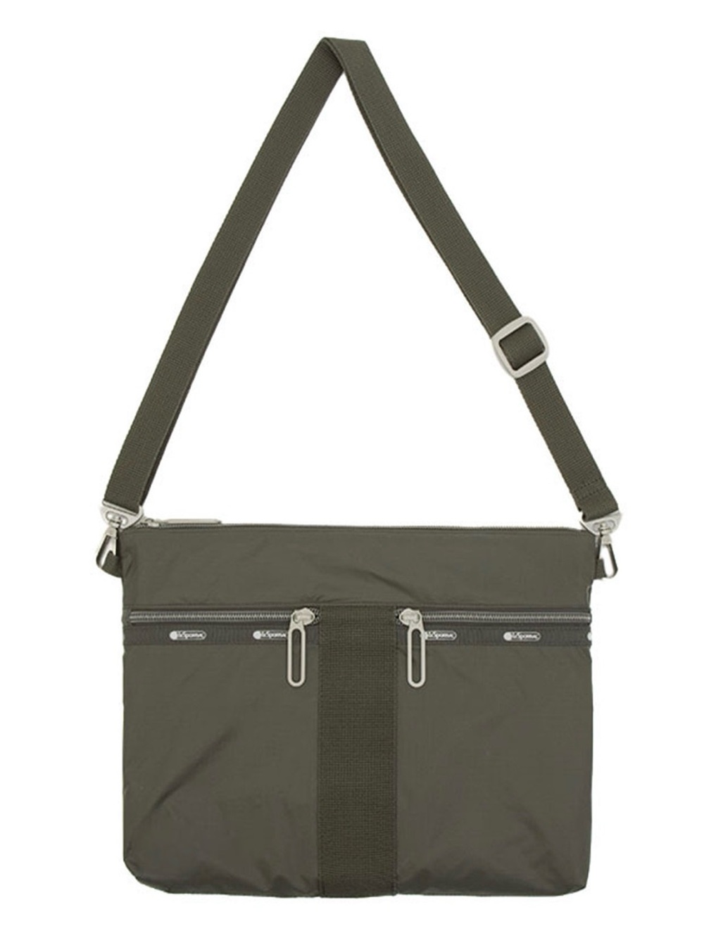 Lesportsac Olive Gravel Nylon Messenger Crossbody